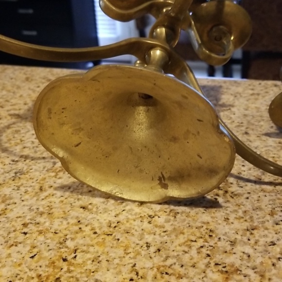 Vintage Candelabra Solid Brass 7 candlestick holder - Picture 3 of 4